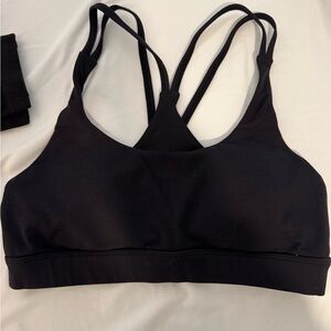 ALO Yoga Black Strappy Sports Bra